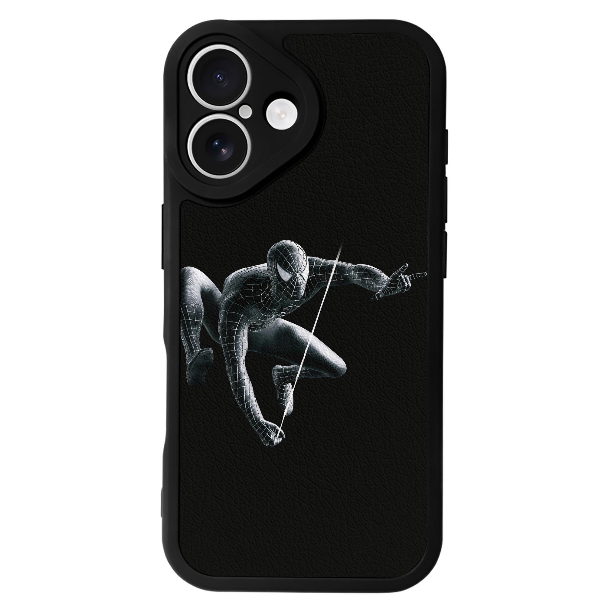 （画像用） Spider Man スパイダーマン 【iPhone 16シリーズ対応】シリコンスマホケース（レザー調） 材質：シリコン
